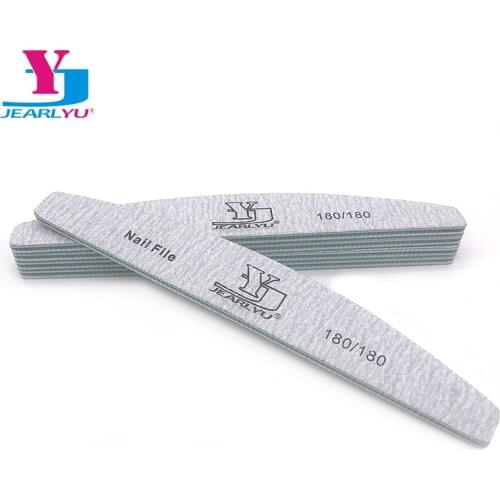 5Pcs/lot Buffer Nail File Moon Polishing 180/180 Double-sided Grey Beauty Tool Sandpaper Grit Block Professional Accessory Limes