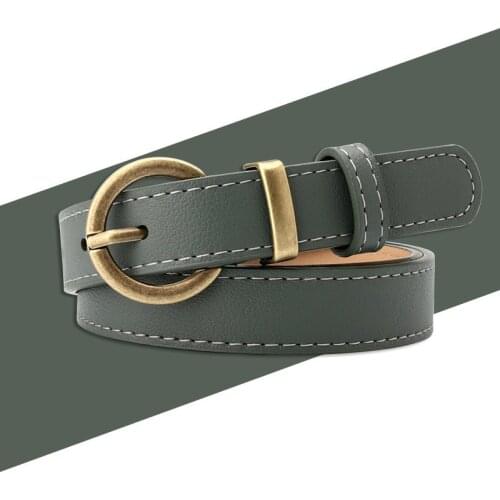 Thin Leather Female Belt Strap Black White Brown Women Belts Ladies Dress Belt Girls Pants Jean Waist Belt