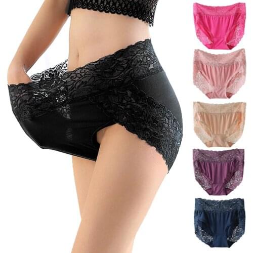 6 colors Sexy lace Womens Modal Underwear Female Briefs Underpants