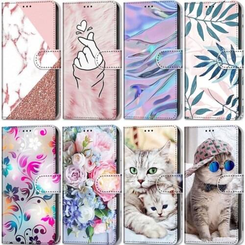 Cute Painted Flip Wallet Case For OPPO A5 A9 2020 A53 A33 2020 A53S A32 A52 A72 A92 A93 A11X A15S A15 Reno 4 Lite Book Capa P08F