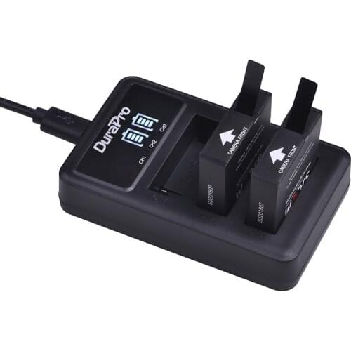 SJ8 Battery 1200mAh Original SJCAM SJ8 Battery + LED 3-Slots USB Charger for SJ8 Pro Plus Air Action Camera