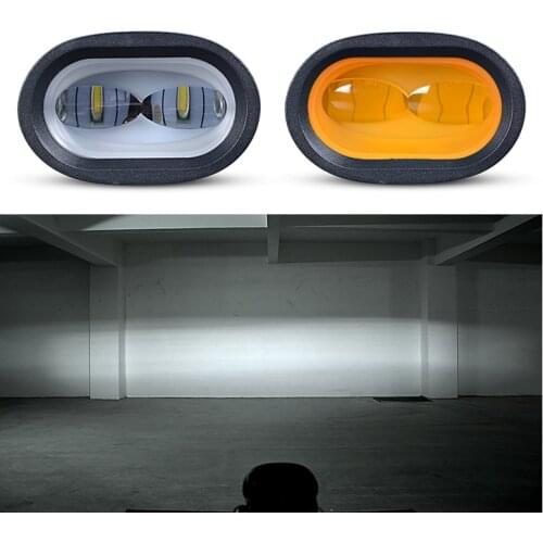 6D lens Amber LED Headlights for Car Motorcycle Bike Truck Tractor Trailer SUV ATV Off-Road Led Work Light 12V 24V Fog Lamp