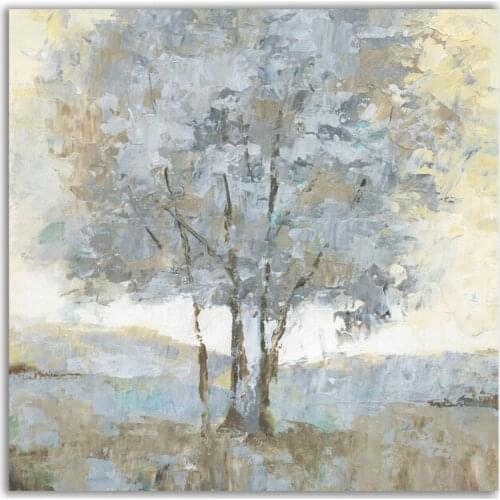 Thick Palette Knife Landscape Wall Art Hand Painted Modern Abstract Oil Painting On Canvas For Living Room Home Decor No Frame