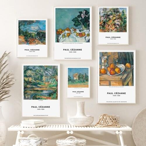 Paul Cezanne Vintage Town Village Scenery Wall Art Canvas Painting Nordic Posters And Prints Wall Pictures For Living Room Decor