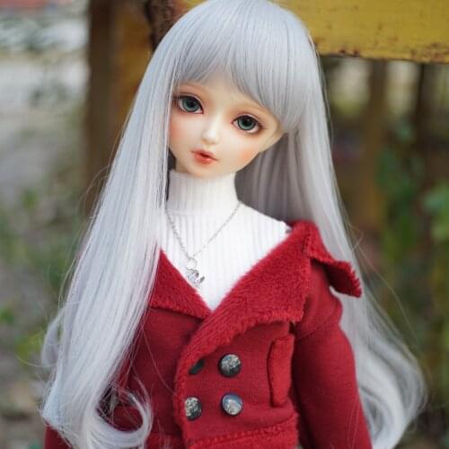 1/3 1/4 1/6 1/8 Sliver Grey Bjd Wig SD High Temperature Wire For BJD Doll Hair Wig