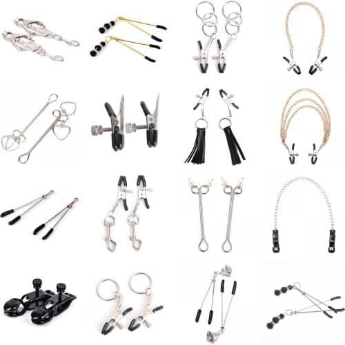 Adult Female Breast Nipple Clamps Clips Fetish Flirting Teasing Sex Game Nippel Clamp Couple Pinzas Pezones Bdsm Toys 1 Pair
