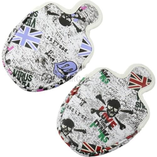 1 Pcs Golf Club Headcovers Mallet Covers Putter Head Cover Skull Red Blue