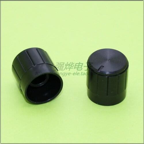 10 pieces 14.5*15MM black plastic knob potentiometer knob speed control knob flower shaft inner hole 6MM