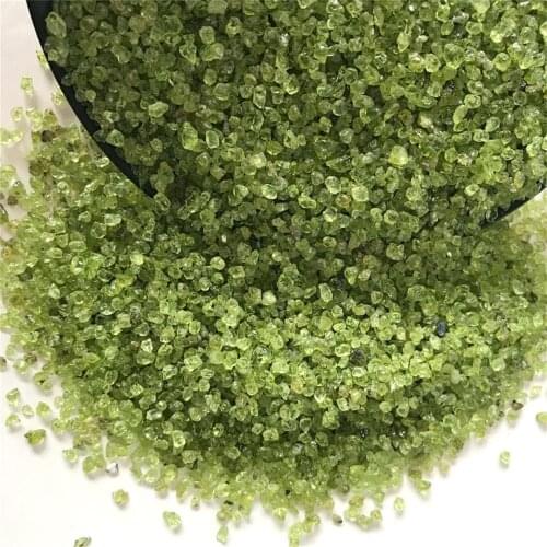 100g 1mm-5mm Olivine Gravel Natural Mineral Gem Healing Crystal Witchcraft Lucky Stone Fish Tank Garden Landscaping Decoration