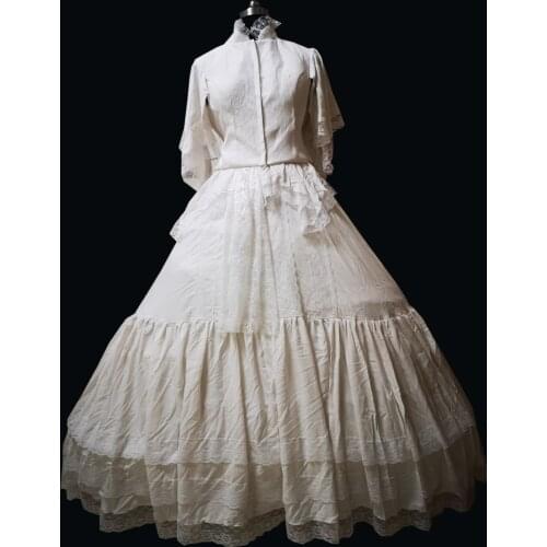 2020 New white Vintage costumes 18th Duchess Retro medieval Renaissance Reenactment Theatre Civil war Victorian dress D-582
