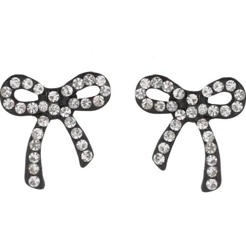 2020 high quality fashion simple retro metal black bow butterfly earrings earrings for women women jewelry ET-039