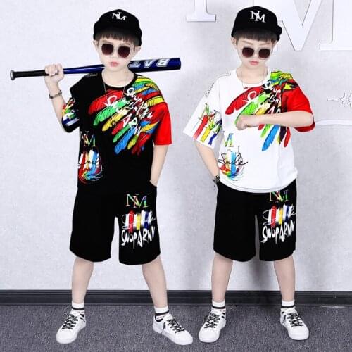 2021 Kids Boys Clothes Summer Outfits Cotton Teenage Boys Clothing Casual Suit Children Short Sleeve Shirt Shorts Set MD21A021