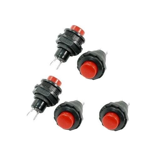 AC 125V 3A 250V 1.5A SPST On/Off Non Latching Red Push button Switch