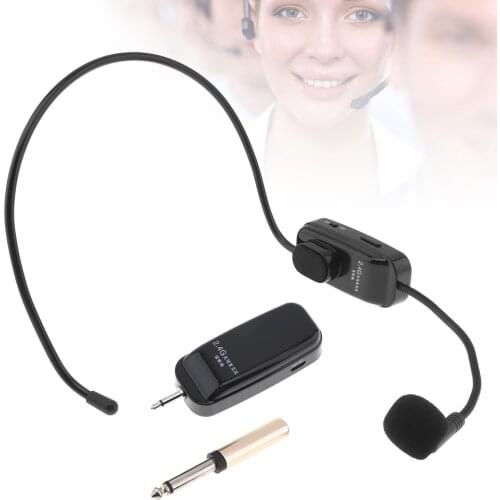 UHF Wireless Microphone Stereo Mic KTV Karaoke Mic for Live Broadcast Laptop Computer Meeting Speech Cardioid Studio Recording