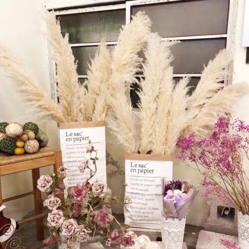 Pampas Grass Bouquet Wedding home Decor Dried 20pcs big size 130cm 100cm Dried Flowers Decoration Artificial Flowers Altificial