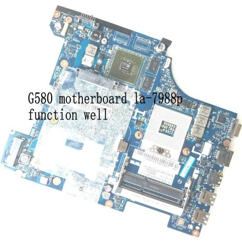 FAST SHIPPING. QIWG6 LA-7988P FOR LENOVO G580 NOTEBOOK MAINBOARD, ONBOARD discrete video card function ok