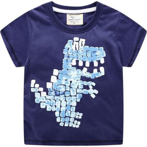 Dinosaurs Boys T shirts For Summer Baby Cotton Clothes Animals Print O-neck Cute Childrens Tees Tops
