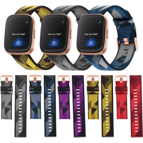 Canvas Strap for Fitbit Versa Band Replacement Wristband Watch Strap For Fit bit Versa 2 Vesa Lite Smartwatch