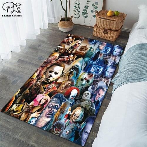 Halloween IT Horror carpet Square Anti-Skid Area Floor Mat 3D Rug Non-slip Mat Dining Room Living Room Soft Bedroom Carpet 02