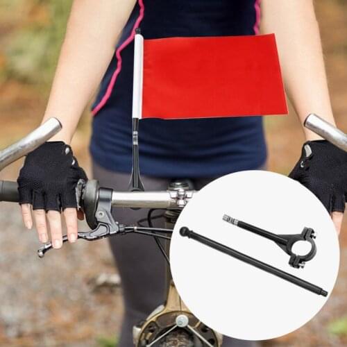 Easy Install Safety Bracket Travel Universal Mountain Bike Team Outdoor Riding Cycling Activities Bicycle Handle Flagpole Front