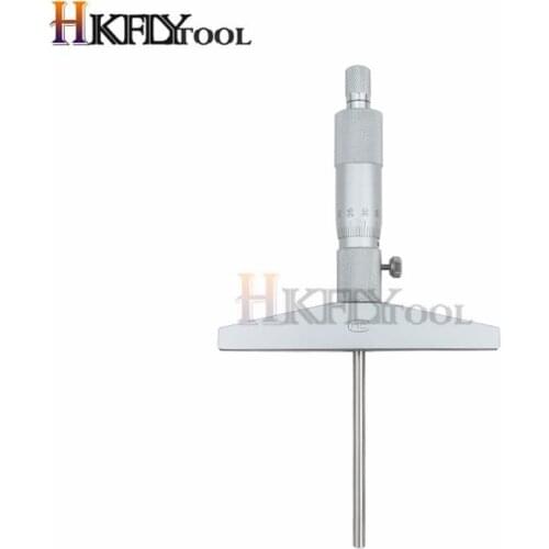 0-25mm 50mm 100mm 150mm 200mm Depth Micrometer Gauge With Rods depth Measurement Caliper Micrometer Gauge With 4 Rod Xibei Brand