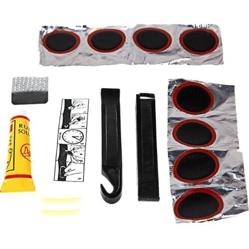 Brand New Bike Bicycle Flat Tire Repair Kit Tool Set Kit Patch Rubber Portable Fetal Best Quality cycling Dropshiper