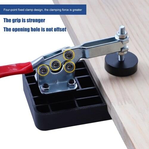 Woodworking Hole Drilling Guide Locator 35mm Hinge Boring Jig with Fixture Aluminum Alloy Hole Opener Template Door Cabinets