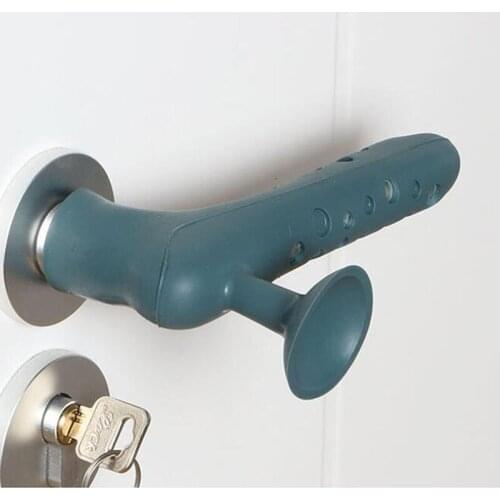 New Door Handle Protective Cover Anti-collision Anti-static Silicone Door Knob Cover With Suction Cup For Baby Safety Protective