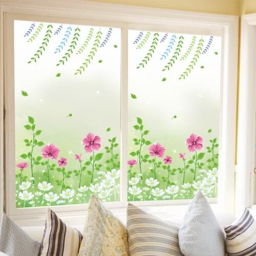 Custom frosted window glass sticker transparent office sliding door film frosted bathroom shading anti-lighting