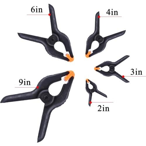 2/3/4/6 inch Strong Clip Adjustable Nylon Spring Clamps for Photography Studio Tool Accessories Background Backdrops Fixed Clip