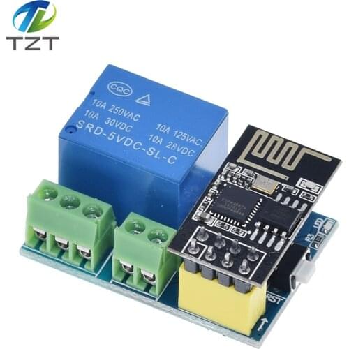 TZT ESP8266 5V WiFi relay module Things smart home remote control switch phone APP ESP-01S relay module (with esp-01)