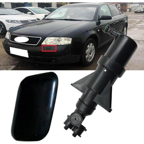 Roavia For Audi A6 S6 C5 Sedan Avant 97-01 Front Headlight Washer Sprayer Nozzle Cylinder Jet Washer Cover Cap Plate Trim Hood