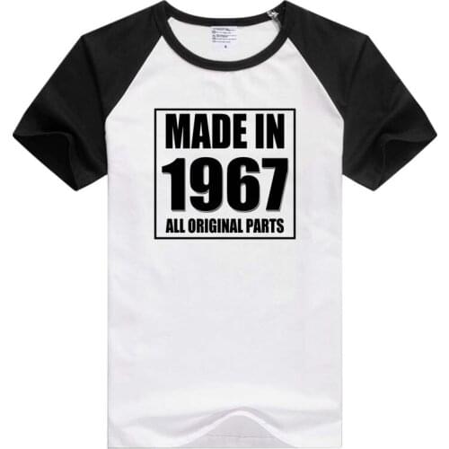 "MADE IN 1967" painting short sleeve casual men T shirt Comfortable Tshirt Cool Print Top Fashion Tees Novelty tee funny GA005
