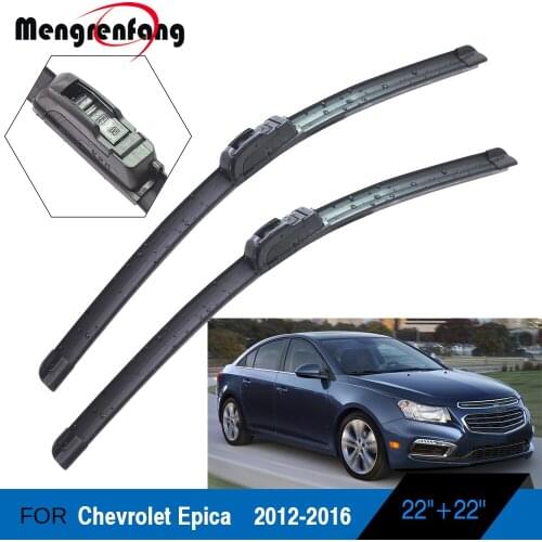 For Chevrolet Epica Car Wiper Blades Front Windscreen Soft Rubber Wiper J Hook Arms 2012 2013 2014 2015 2016