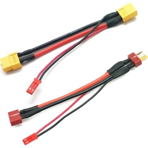 XT60/T plug Male Convert to XT60/T plug Female & JST Female Conversion Charger Cable 14AWG Silicone Power Line For RC Car Drone