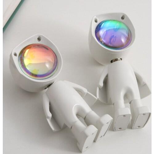 Led Sunlight for Photography Astronaut Figurines Miniatures Love Gifts Bedroom Decor Home Decoration Accessories for Living Room