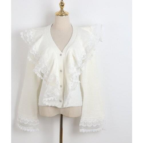 Knit Sweaters Women Pullover Sweater Top Blak White Long Sleeve Casual Sweater