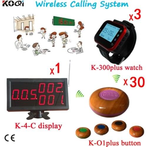 Remote Waiter Calling Guest System 1 K-4-C+3 K-300plus-red+30 K-O1plus-purple