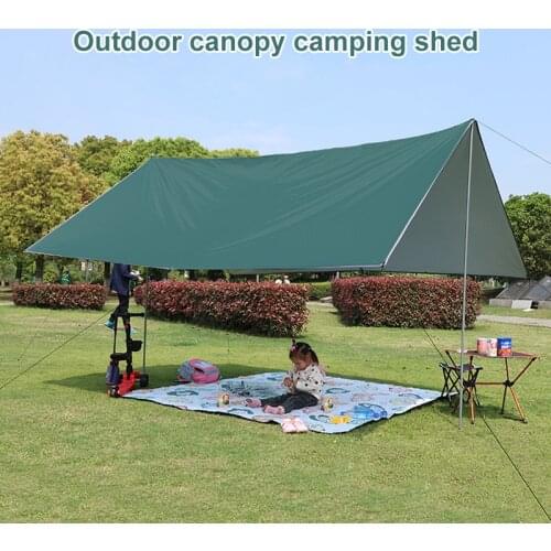 Waterproof Sun Shade Sail Outdoor Camping Awning Canopy Cloth For Beach Garden Picnic Tarpaulin Sun Shelter Tent Camping Mat
