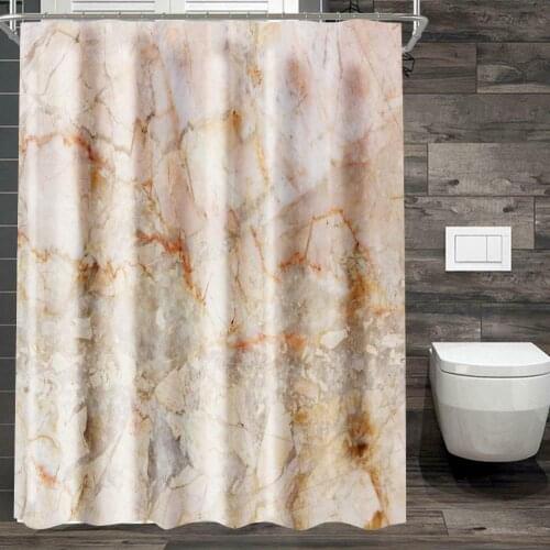 Marble Mine Pattern Shower Curtain Bathroom Polyester Decoration