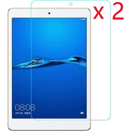 2Pcs Tablet Tempered Glass Screen Protector Cover for Huawei MediaPad M5 Lite 8 8.0 Inch Bubble Free HD Eye Protection Film