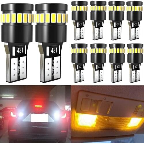 10pcs 24smd t10 car led light led t10 canbus for BMW e63 e90 e90 e60 e92 x5 e70 accessories t10 led w5w for bmw accessories