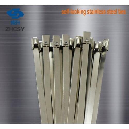 20PCS 7.9mm width 100-1000mm length 304Material Stainless steel metal Cable Ties tie Zip Wrap Exhaust Heat Straps Induction pipe