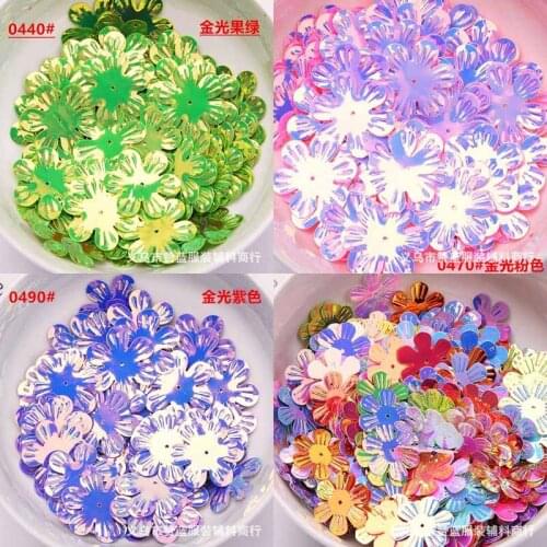 22 / 30mm Jinguang Liuyuan Plum Sequin DIY Handmade Clothing Apparel Accessories Material Wedding Party Decoration Sequin