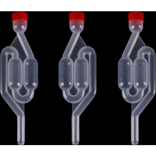 3 Pieces S-Shape Airlocks ,Homebrew Bubble Airlock Carboys Stopper & Fermenter Seal Valve with Food Grade Grommets Wine Making