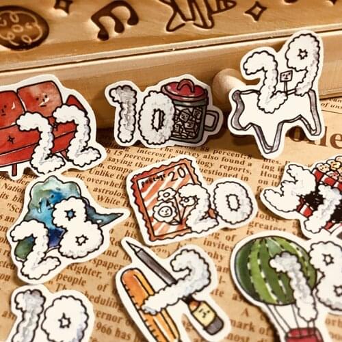 35PCS Cartoon numbers Stickers Crafts And Scrapbooking stickers kids toys book Decorative sticker DIY Stationery