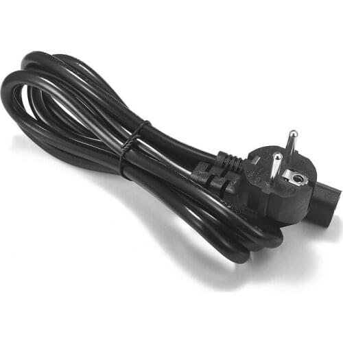 50pcs PC Computer EU Power Cord 1m 1.5m 1.8m 1mm European IEC C13 Power Supply Cable For TV 3D Printer DJ Stage LED Lighting
