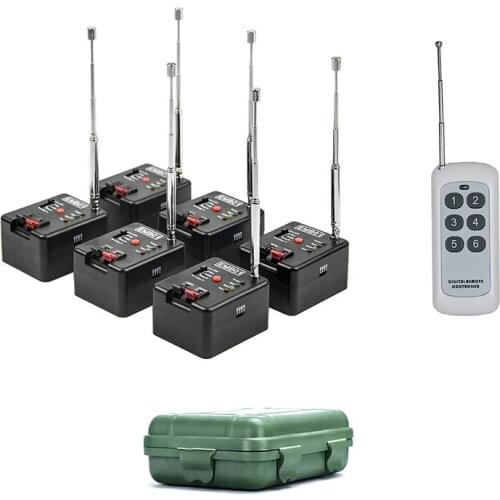 6 Cue Remote Wireless Control Pyro Firing System Cold Fireworks Fountain for Wedding Party Stage