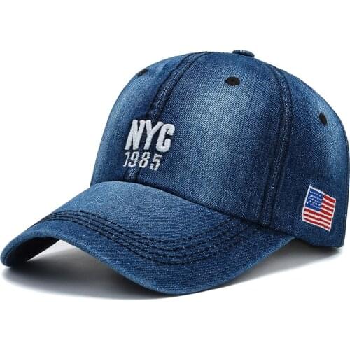 Summer mens baseball cap hip-hop snapback hat fashion sports adjustable caps sun hats NYC embroidery cowboy washed caps gorras