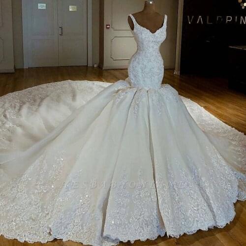Big Ball Gown Long Wedding Dresses Sexy Zipper Back Bride Dresses for Wedding Vestidos De Novia Hot